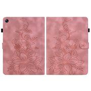 For OPPO Pad Air Lily Embossed Leather Tablet Case(Pink)