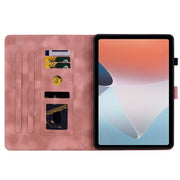 For OPPO Pad Air Lily Embossed Leather Tablet Case(Pink)