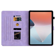 For OPPO Pad Air Lily Embossed Leather Tablet Case(Purple)