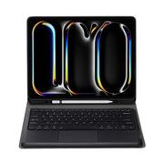 For iPad Pro 13 2024 A14B-A Detachable Ultra-Thin Bluetooth Touch Keyboard Leather Tablet Case with Pen Slot(Dark Blue)