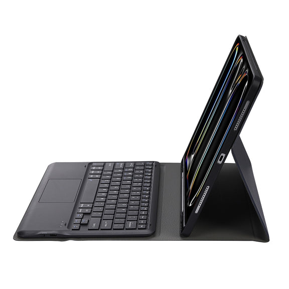 For iPad Pro 13 2024 A14B-A Detachable Ultra-Thin Bluetooth Touch Keyboard Leather Tablet Case with Pen Slot(Dark Blue)