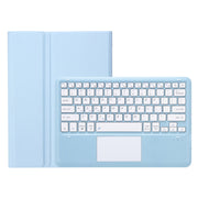 For iPad Pro 13 2024 A14B-A Detachable Ultra-Thin Bluetooth Touch Keyboard Leather Tablet Case with Pen Slot(Light Blue)