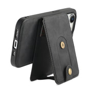 For iPhone 15 Pro Max Denior D14 NK Retro Pattern MagSafe Magnetic Card Holder Leather Phone Case(Black)