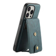 For iPhone 16 Pro Max Denior D14 NK Retro Pattern MagSafe Magnetic Card Holder Leather Phone Case(Blue) - free shipping - PMC TechLife - Order now!