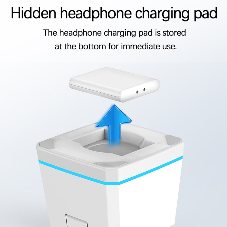 H49 3 in 1 Multi-function Magnetic Wireless Charger(White)