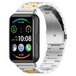 For Huawei Watch Fit 3 Three Bead Stainless Steel Metal Watch Band(Silver Gold) - Watch Bands by PMc TechLife | Online Shopping South Africa | PMc TechLife | Buy Now Pay Later Mobicred