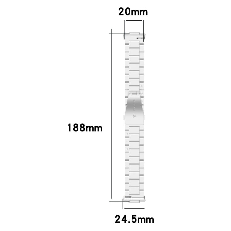 For Huawei Watch Fit 3 Three Bead Stainless Steel Metal Watch Band(Gold)