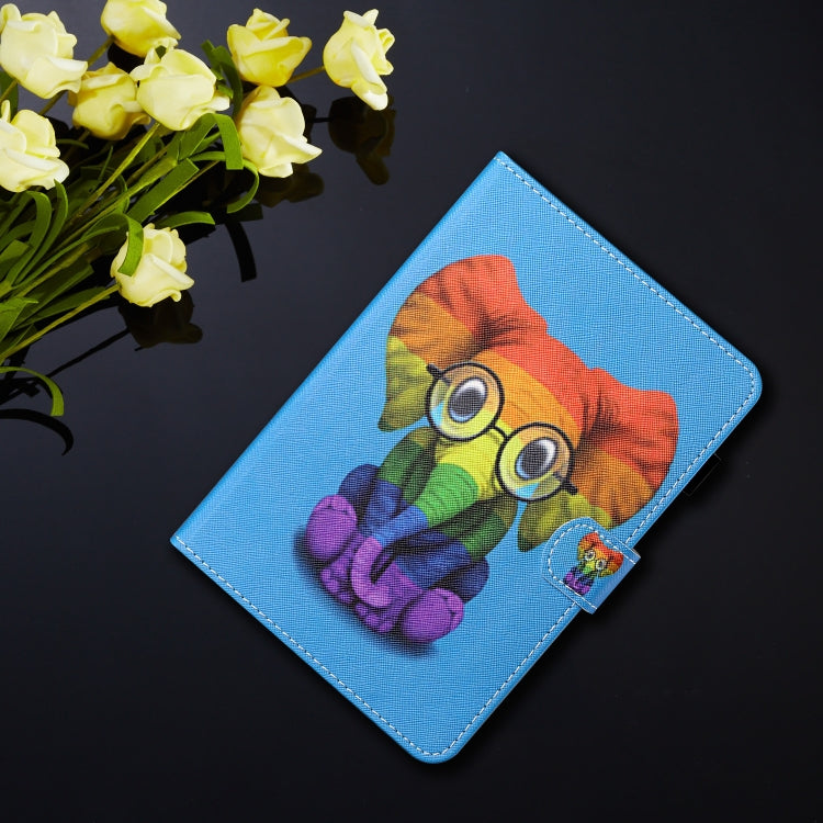 For iPad Pro 11 2024 Coloured Drawing Stitching Smart Leather Tablet Case(Colorful Elephant)