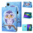 For iPad Pro 11 2024 Coloured Drawing Stitching Smart Leather Tablet Case(Blue Owl) - iPad Pro 11 2024 Cases by PMC TechLife | Online Shopping South Africa | PMC TechLife | Buy Now Pay Later Mobicred