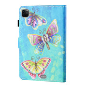 For iPad Pro 11 2024 Coloured Drawing Stitching Smart Leather Tablet Case(Colorful Butterflies)