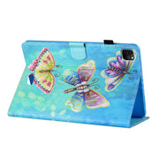 For iPad Pro 11 2024 Coloured Drawing Stitching Smart Leather Tablet Case(Colorful Butterflies)