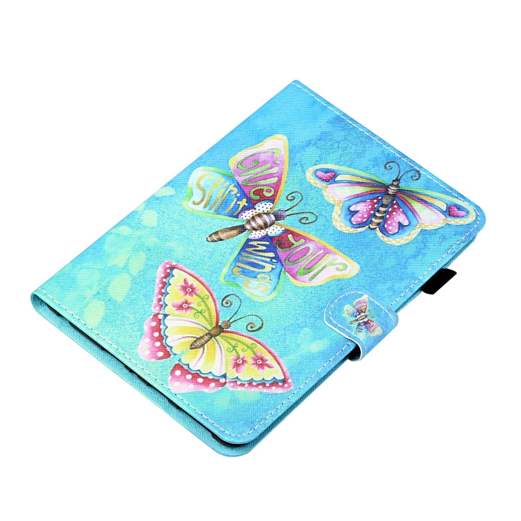 For iPad Pro 11 2024 Coloured Drawing Stitching Smart Leather Tablet Case(Colorful Butterflies)