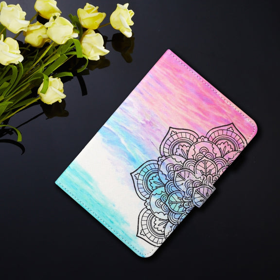 For iPad Pro 11 2024 Coloured Drawing Stitching Smart Leather Tablet Case(Colorful Mandala)