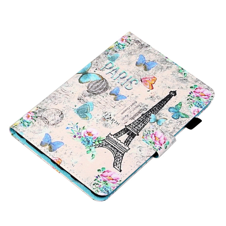 For iPad Pro 11 2024 Coloured Drawing Stitching Smart Leather Tablet Case(Tower and Butterflies)
