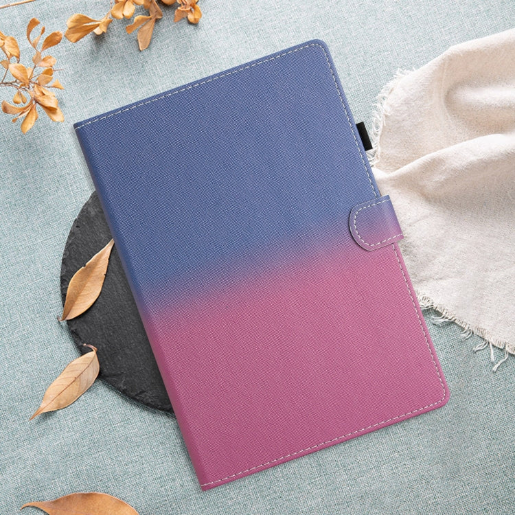 For iPad Pro 11 2024 Stitching Gradient Smart Leather Tablet Case(Blue Rose)