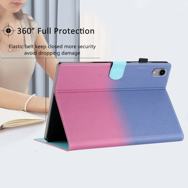 For iPad Pro 11 2024 Stitching Gradient Smart Leather Tablet Case(Blue Rose)