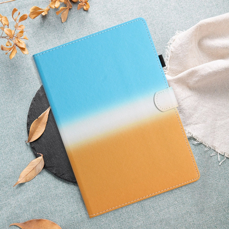 For iPad Pro 11 2024 Stitching Gradient Smart Leather Tablet Case(Blue Orange)