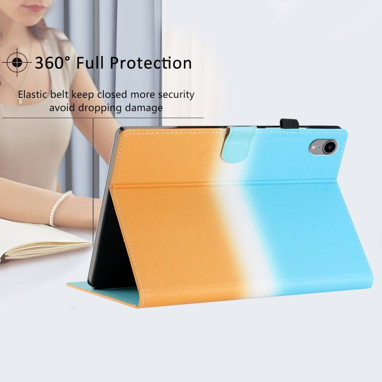 For iPad Pro 11 2024 Stitching Gradient Smart Leather Tablet Case(Blue Orange)
