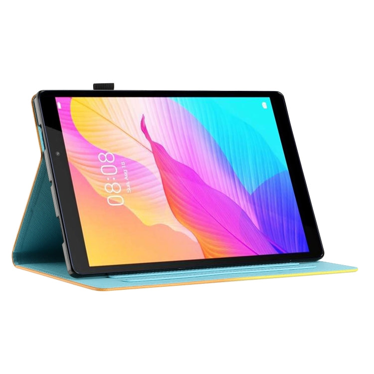For iPad Pro 11 2024 Stitching Gradient Smart Leather Tablet Case(Purple Blue)