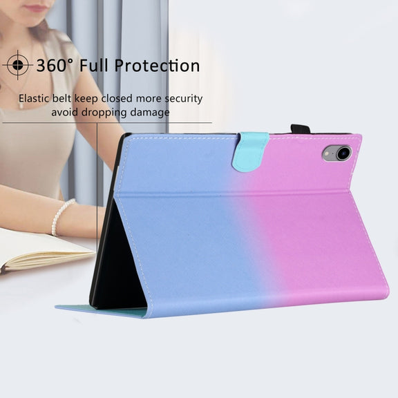 For iPad Pro 11 2024 Stitching Gradient Smart Leather Tablet Case(Purple Blue)