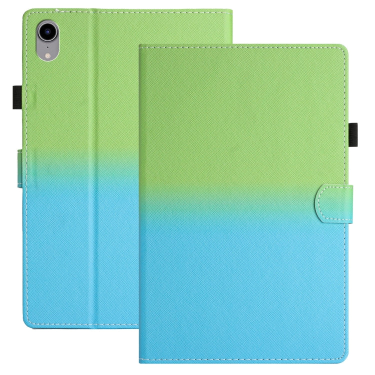 For iPad Pro 11 2024 Stitching Gradient Smart Leather Tablet Case(Green Blue)