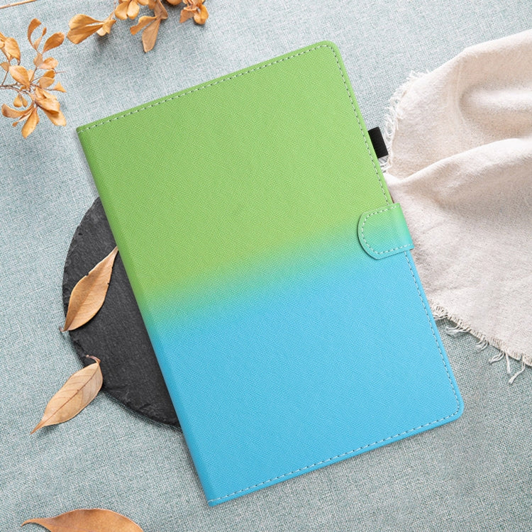 For iPad Pro 11 2024 Stitching Gradient Smart Leather Tablet Case(Green Blue)
