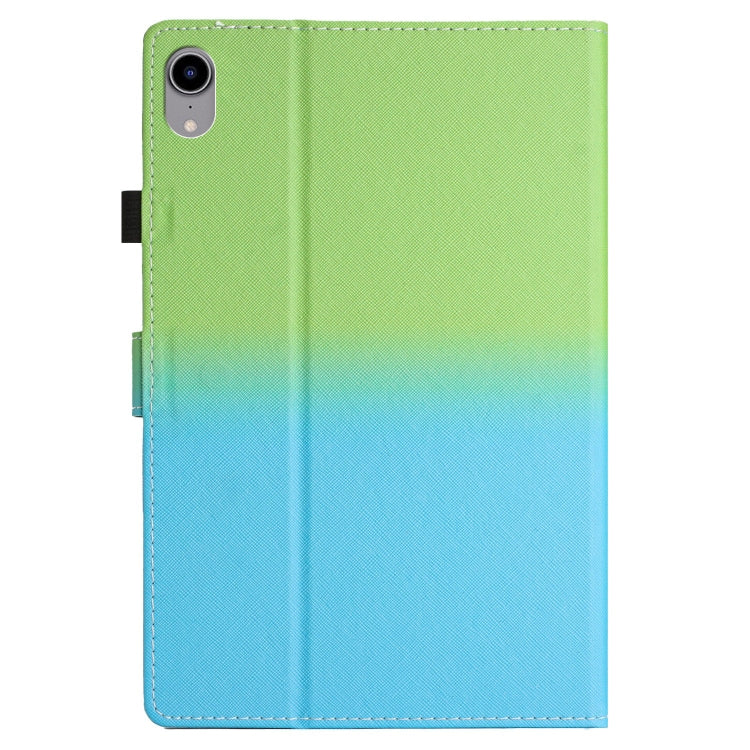 For iPad Pro 11 2024 Stitching Gradient Smart Leather Tablet Case(Green Blue)
