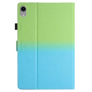 For iPad Pro 11 2024 Stitching Gradient Smart Leather Tablet Case(Green Blue)