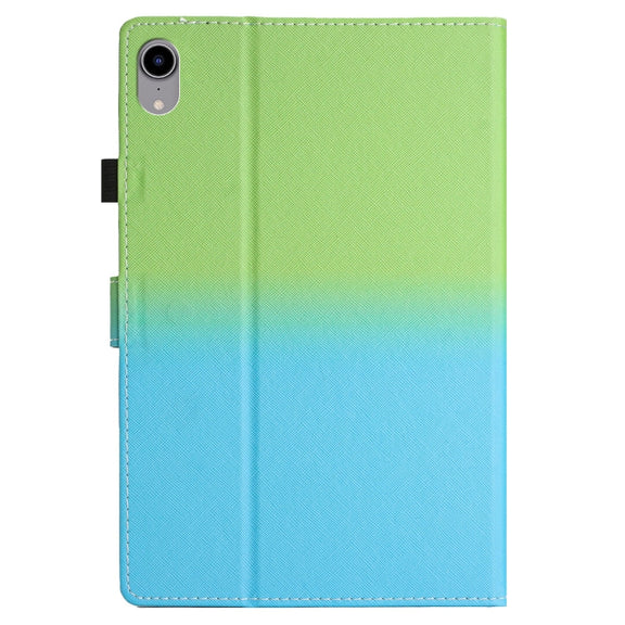 For iPad Pro 11 2024 Stitching Gradient Smart Leather Tablet Case(Green Blue)