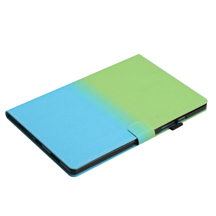 For iPad Pro 11 2024 Stitching Gradient Smart Leather Tablet Case(Green Blue)