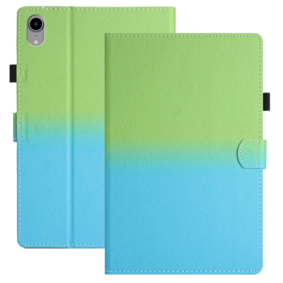 For iPad Pro 11 2024 Stitching Gradient Smart Leather Tablet Case(Green Blue)