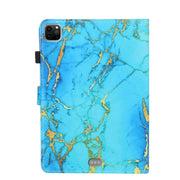 For iPad Pro 11 2024 Coloured Drawing Stitching Smart Leather Tablet Case(Gold Plated Marble)