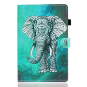 For iPad Pro 11 2024 Coloured Drawing Stitching Smart Leather Tablet Case(Elephant)