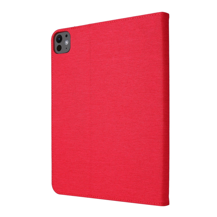 For iPad Air 11 2025 / 2024 Fabric Leather Tablet Case(Red)