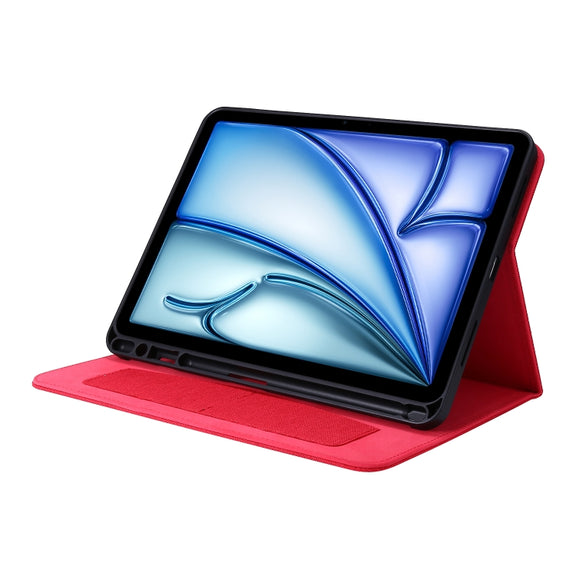 For iPad Air 11 2025 / 2024 Fabric Leather Tablet Case(Red)