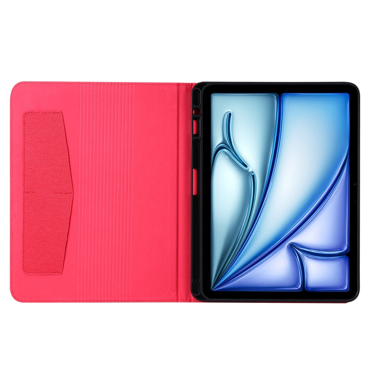 For iPad Air 11 2025 / 2024 Fabric Leather Tablet Case(Red)