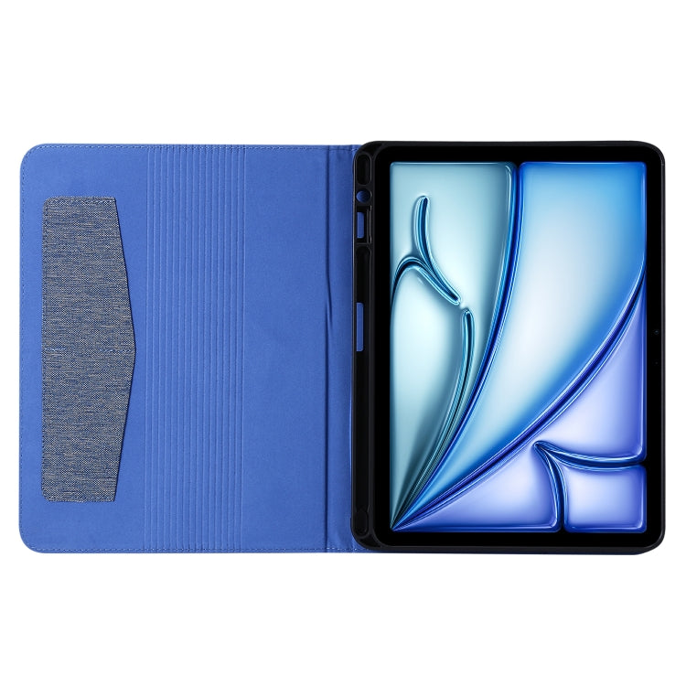 For iPad Air 11 2024 Fabric Leather Tablet Case(Blue)