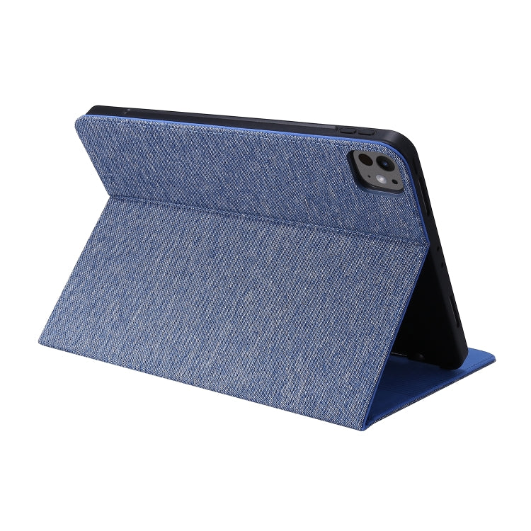 For iPad Air 11 2024 Fabric Leather Tablet Case(Blue)