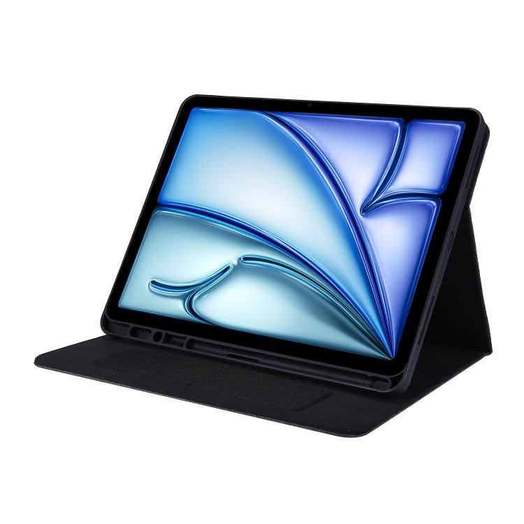 For iPad Air 11 2025 / 2024 Fabric Leather Tablet Case(Black)