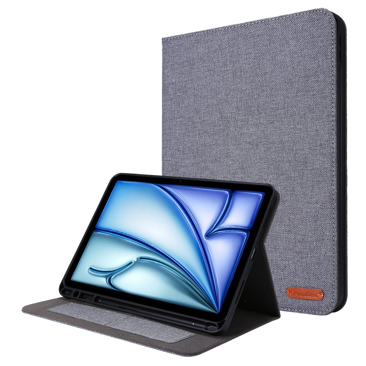 For iPad Air 11 2025 / 2024 Fabric Leather Tablet Case(Grey)