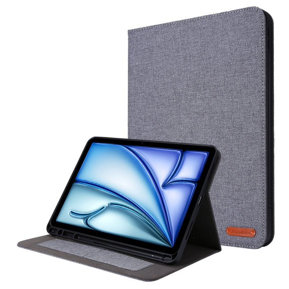 For iPad Air 11 2025 / 2024 Fabric Leather Tablet Case(Grey)