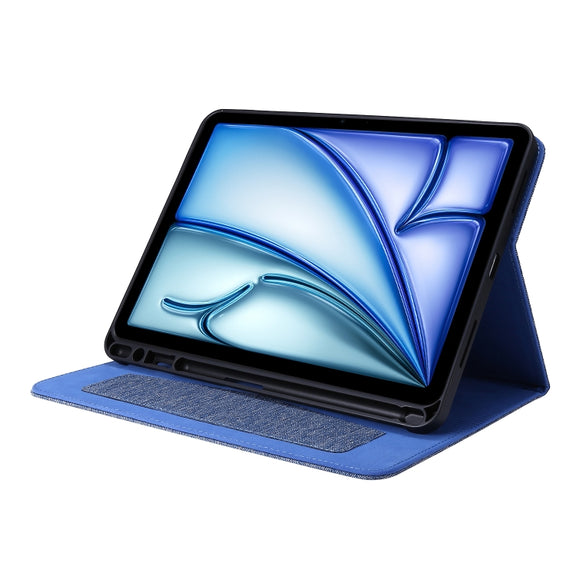 For iPad Air 13 2025 / 2024 Fabric Leather Tablet Case(Blue)