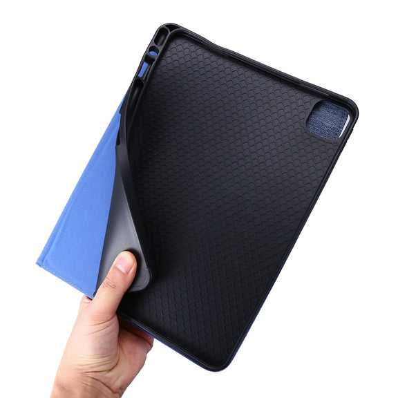 For iPad Air 13 2025 / 2024 Fabric Leather Tablet Case(Blue)
