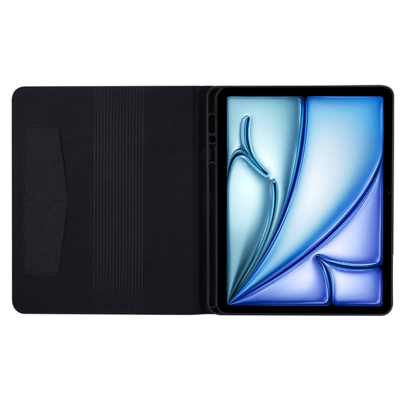 For iPad Air 13 2024 Fabric Leather Tablet Case(Black)
