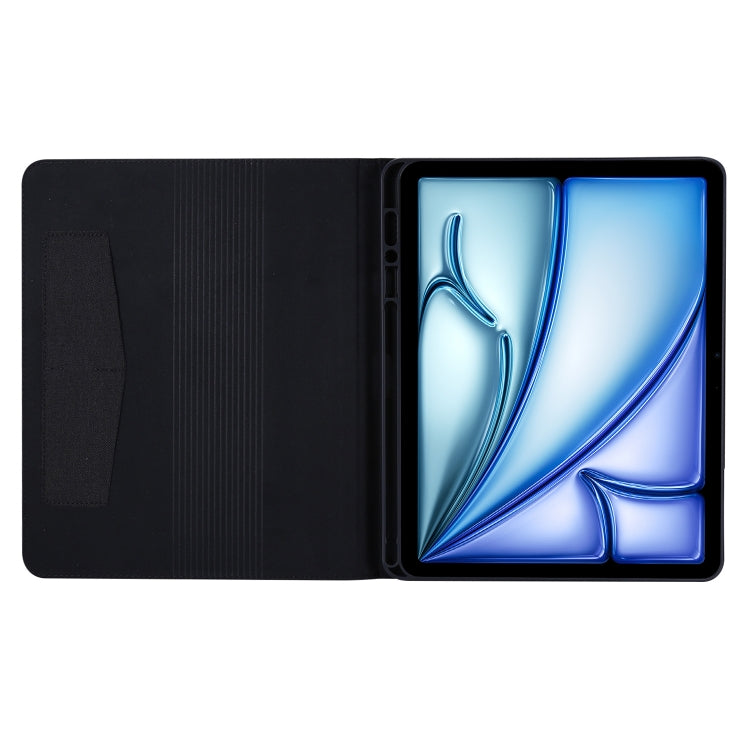 For iPad Air 13 2024 Fabric Leather Tablet Case(Black)