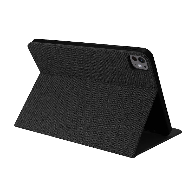 For iPad Air 13 2024 Fabric Leather Tablet Case(Black)