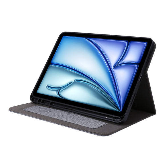 For iPad Air 13 2024 Fabric Leather Tablet Case(Grey)