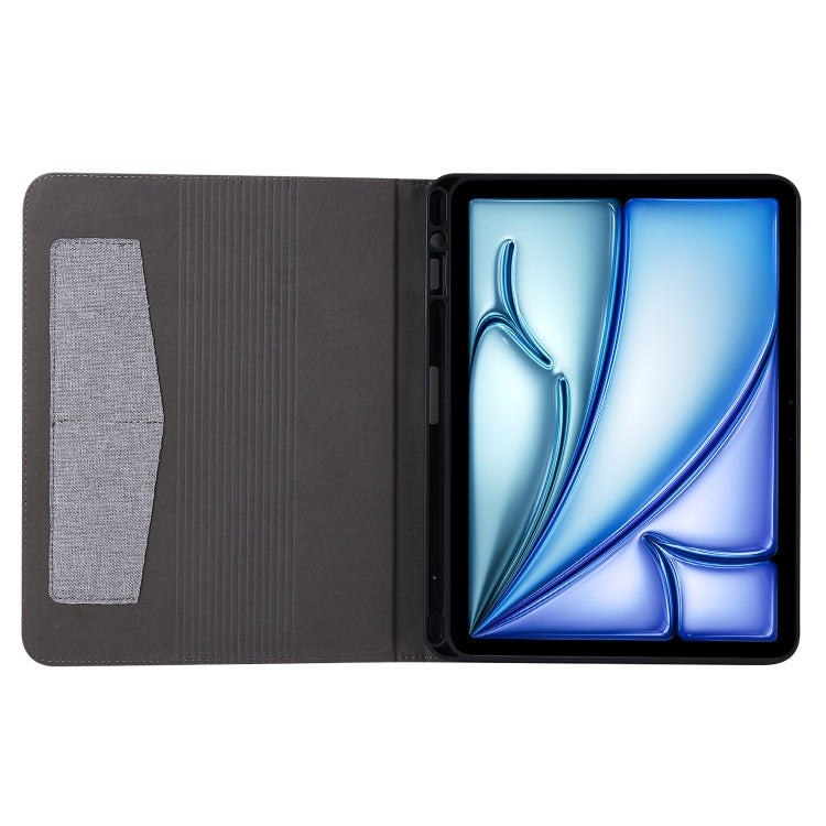 For iPad Air 13 2024 Fabric Leather Tablet Case(Grey)