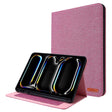 For iPad Pro 13 2024 Fabric Leather Tablet Case(Rose Red) - iPad Pro 13 2024 Cases by PMC TechLife | Online Shopping South Africa | PMC TechLife | Buy Now Pay Later Mobicred