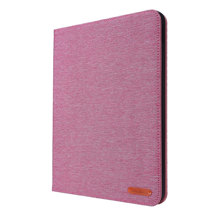 For iPad Pro 13 2024 Fabric Leather Tablet Case(Rose Red)